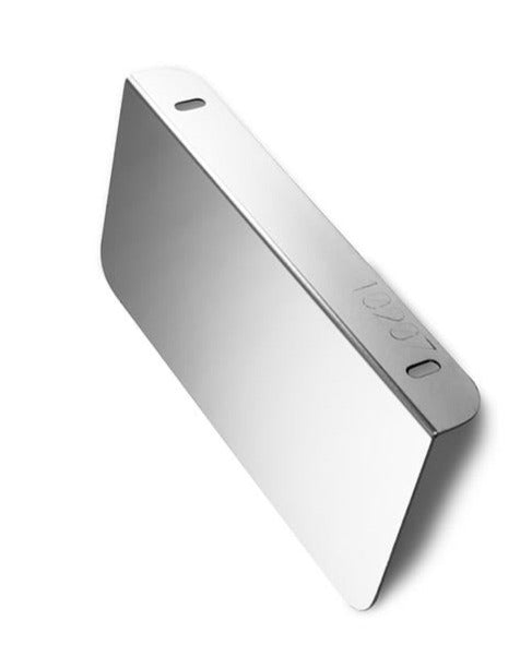 Stainless steel permit sticker panel - bolt mount - 4" x 8" Panel