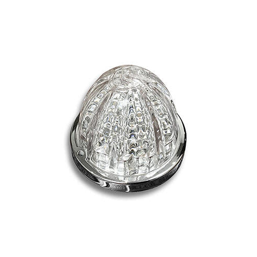 "Hero" single color watermelon style LED marker/turn signal light w/chrome bezel - SINGLE