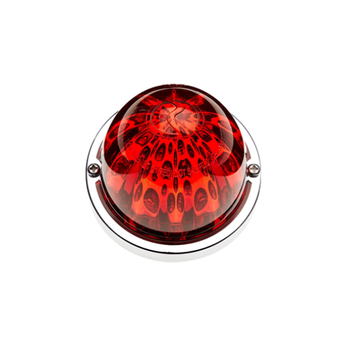 "Hero" single color watermelon style LED marker/turn signal light w/chrome bezel - SINGLE