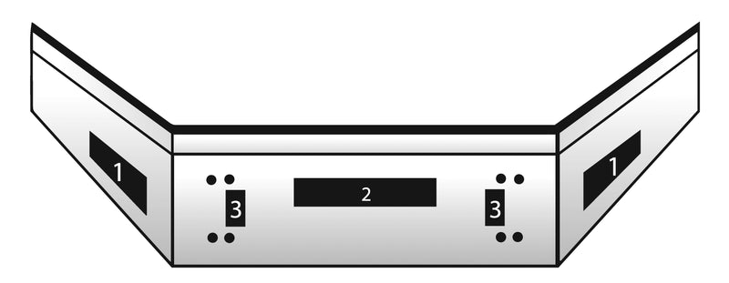 Kenworth T800 chrome bumper with step and tow hook holes