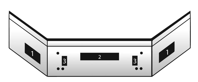 Kenworth T800 chrome bumper with step and tow hook holes
