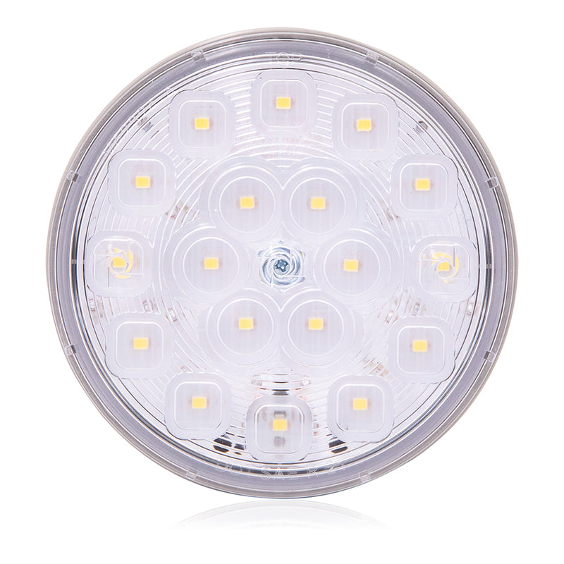 Maxxima White 4" round 18 diode LED dual-voltage backup light