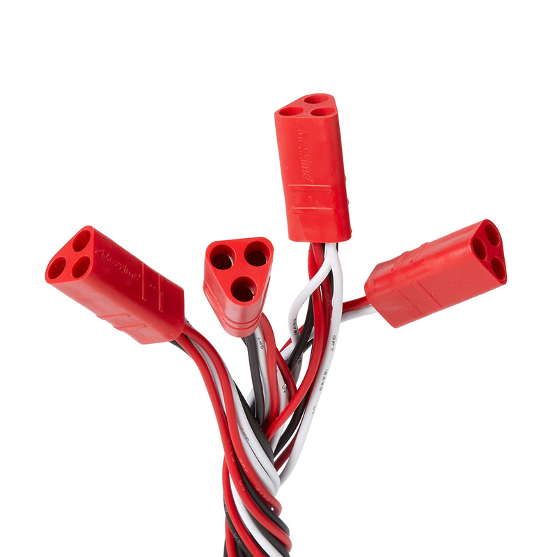 Triangular triple female .180 bullet plug wire harness - 12" centers, SOLD PER PLUG