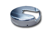 Peterbilt billet aluminum fuel cap cover, smooth - PAIR