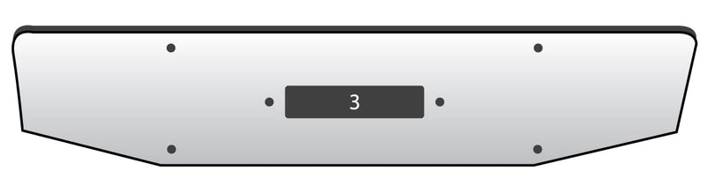 Western Star 2008+ chrome bumper with tow and mounting holes