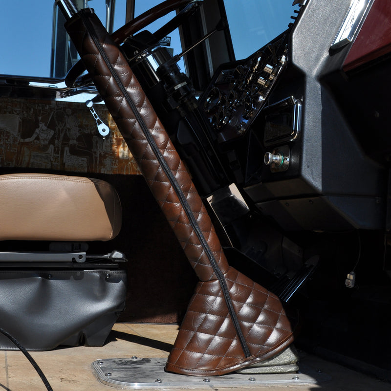 30" quilted vinyl gear shift tower cover and boot