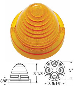 Amber 13 diode LED cab light for Trucklite lights