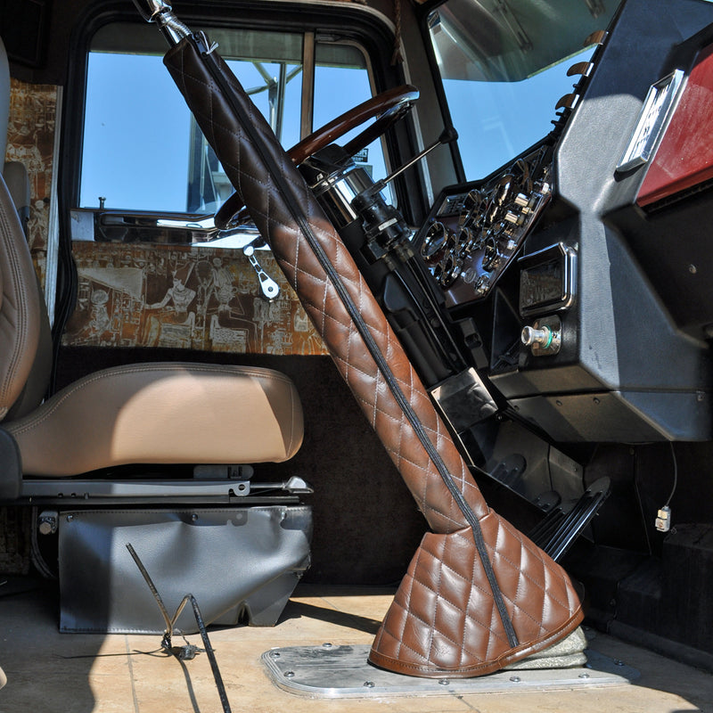 36" quilted vinyl gear shift tower cover and boot with zipper