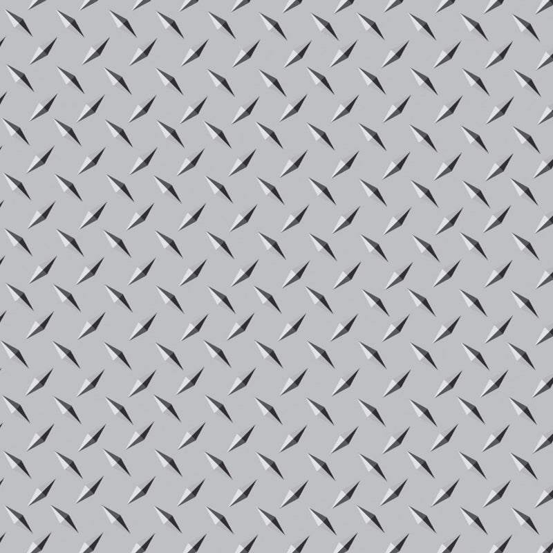 Chrome plastic 24" x 47" decorative diamond plate roll