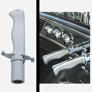 Chrome aluminum "Dagger" tractor/trailer air brake knob - SINGLE