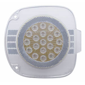 Amber 22 diode LED Freightliner Century headlight turn signal light - CLEAR lens