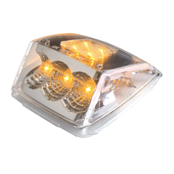 Spyder amber 11 diode LED Kenworth-style cab light - CLEAR lens
