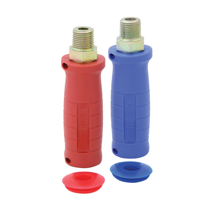 Glad hand hose connection grips - set of 2, red and blue