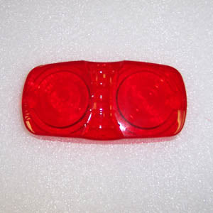 Red plastic lens for tiger eye/double bubble incandescent light
