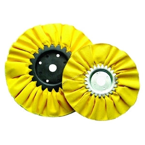 Yellow resin treated polishing wheel - 6" diameter