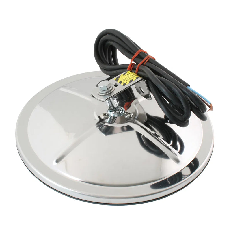 8" stainless steel convex heated mirror with center mount - SINGLE