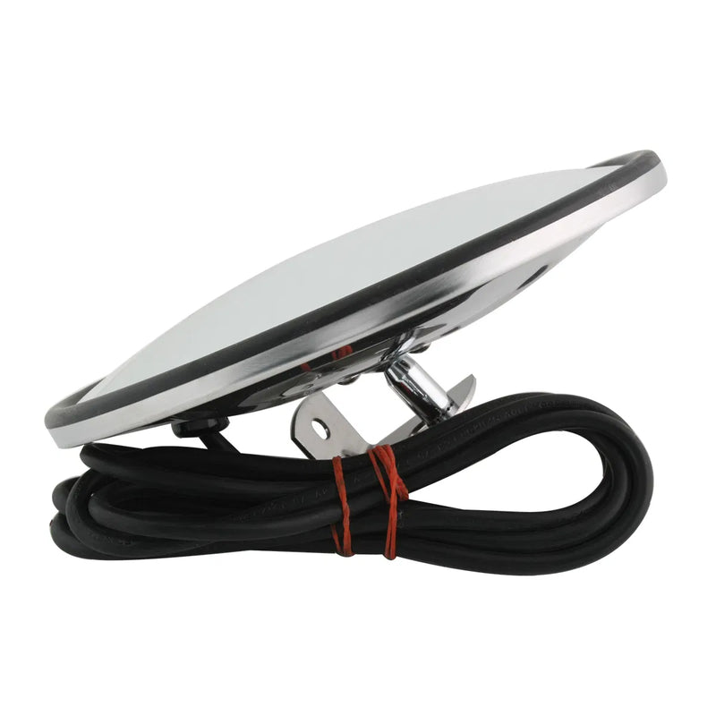 8" stainless steel convex heated mirror with center mount - SINGLE