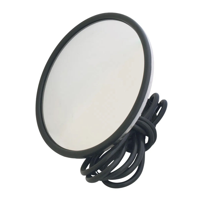 8" stainless steel convex heated mirror with center mount - SINGLE