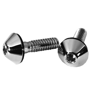 Rockwood Peterbilt 2001+ chrome dash screws w/button head - 6/PACK