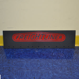 Freightliner 24" x 6" black quarter fender mudflap w/red stamped logo