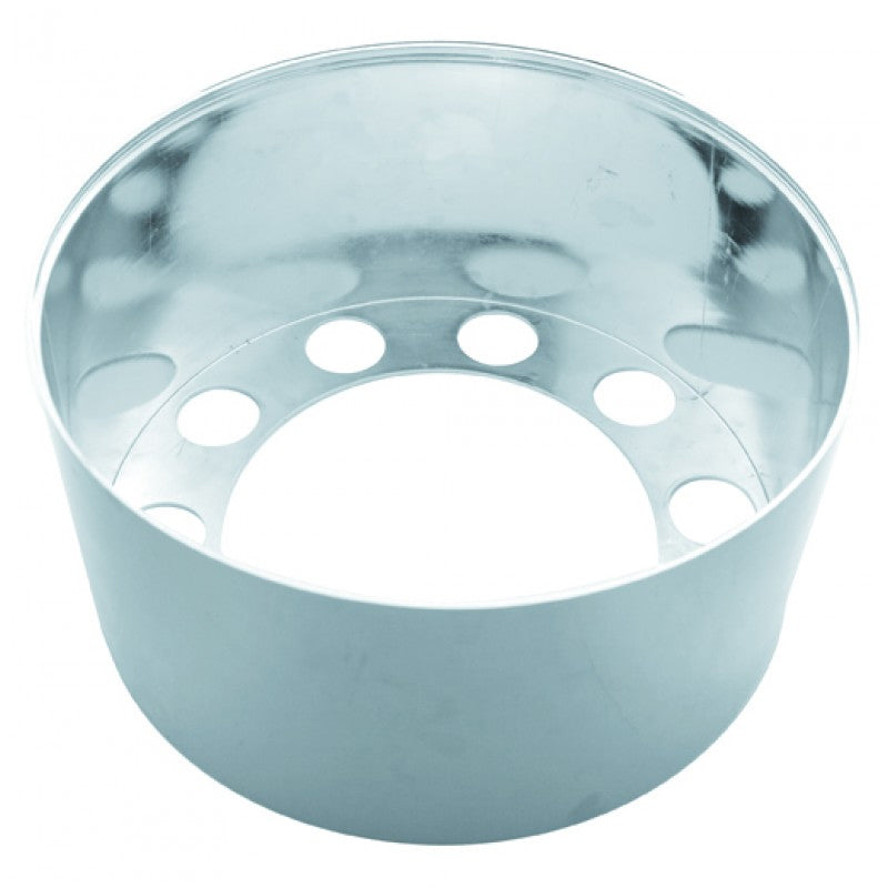 Chrome plastic "Hideaway" rear axle cover w/33mm lugnut covers