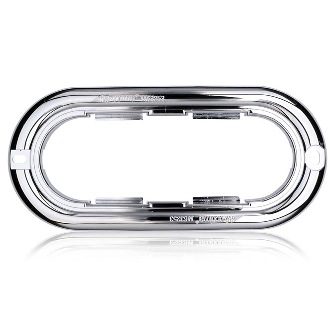 Maxxima oval chrome plastic light mounting flange