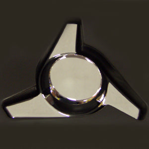 Chrome plastic hubcap spinner w/1-1/2" wings - right swing