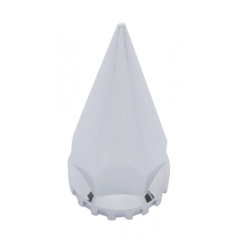 33mm chrome plastic extra-long spike thread-on lugnut cover w/flange