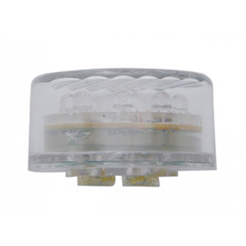 White 2" round 9 diode LED marker/clearance light