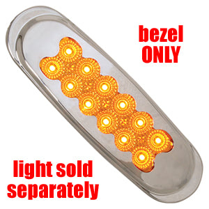 "Matrix" chrome plastic bezel for Spyder Peterbilt-style LED light