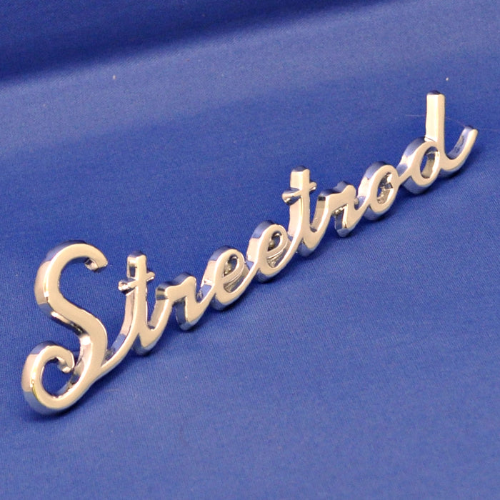 Chrome die cast "Streetrod" emblem w/studs
