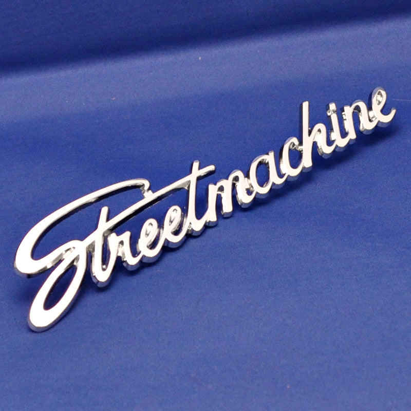 Chrome die cast "Streetmachine" emblem w/studs