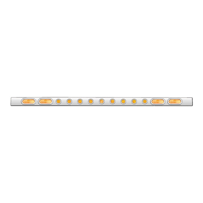 94" stainless steel full bumper bar w/4 oval, 9 round 2" light holes