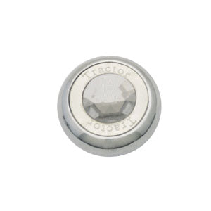"Tractor" / "Trailer" chrome aluminum screw-on type air brake valve knob w/jewel