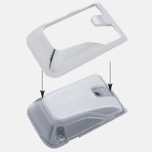 Volvo chrome plastic sleeper light bezel for LED turn signals