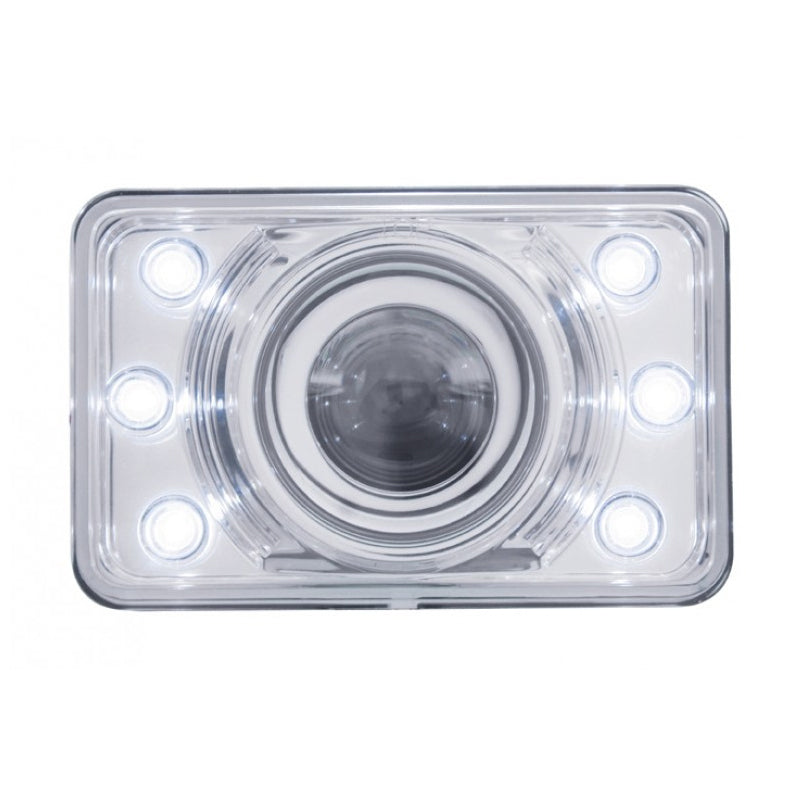 4" x 6" rectangular projection headlamp w/"Crystal" lens
