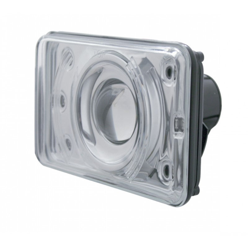 4" x 6" rectangular projection headlamp w/"Crystal" lens