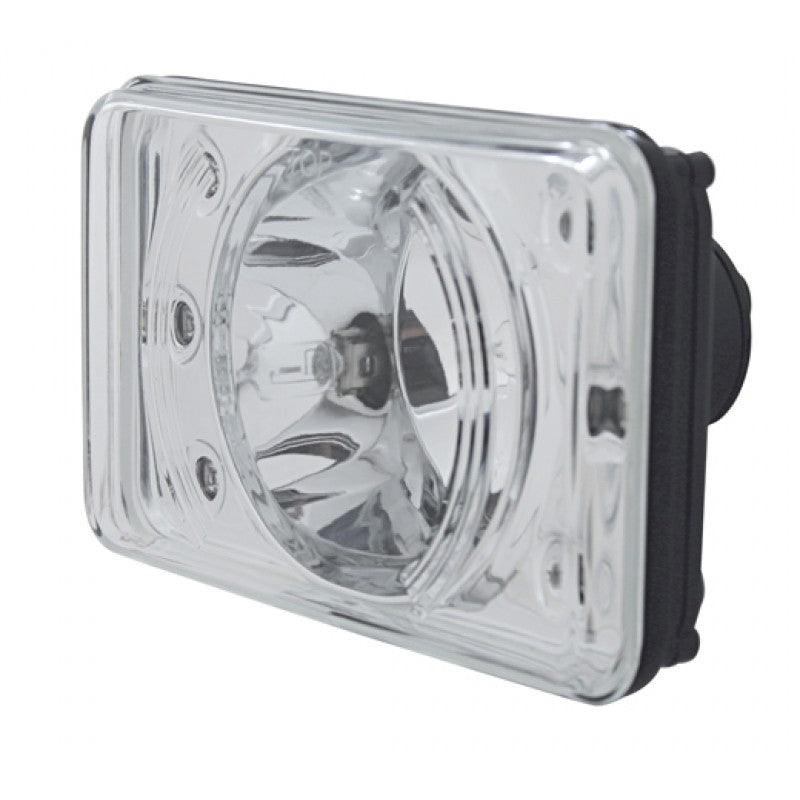 4" x 6" rectangular projection headlamp w/"Crystal" lens