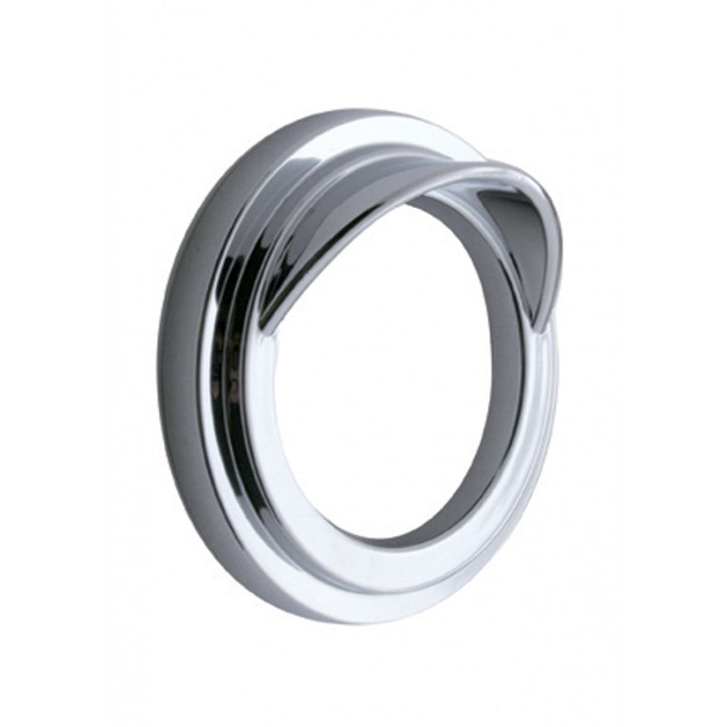 Freightliner Classic/FLD chrome plastic small gauge cover w/visor - beveled edge