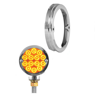 Chrome plastic bezel for 3" Pearl pedestal light - No Visor