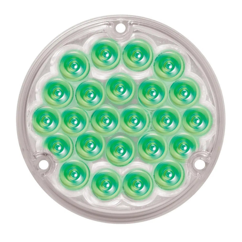 Pearl 4" LED sleeper load light w/1156 plug - Green - CLEAR LENS