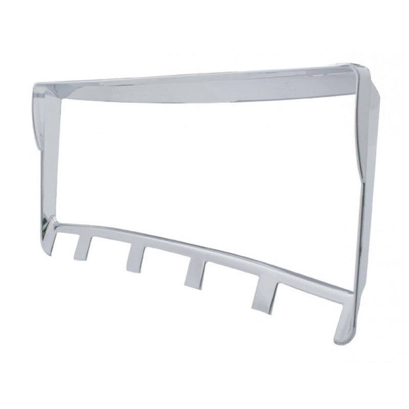 Kenworth W900/T660 chrome plastic right hand dash gauge panel surround w/visor