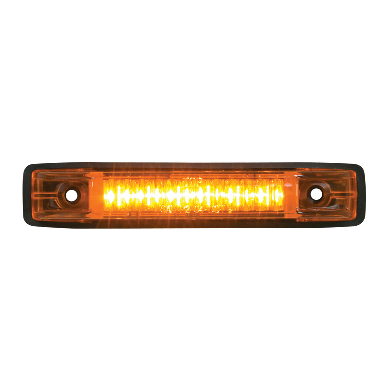 Amber thin line 6 diode LED marker/clearance light