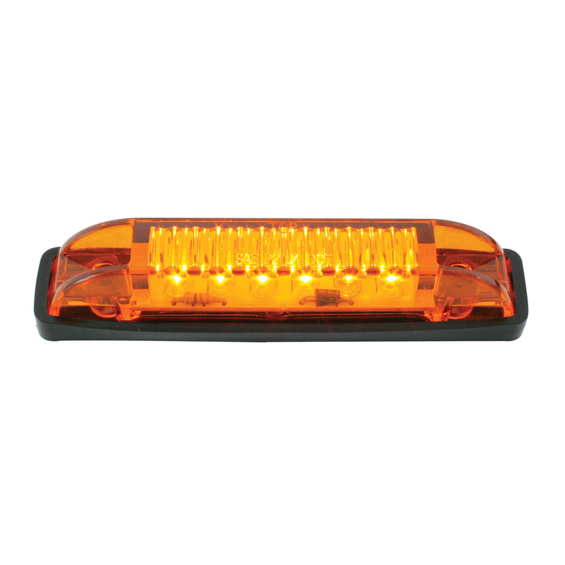 Amber thin line 6 diode LED marker/clearance light