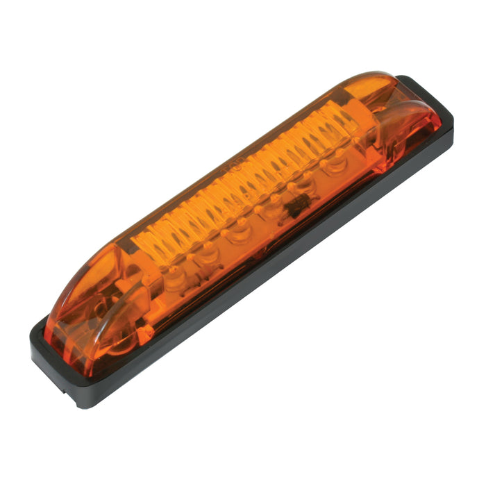 Amber thin line 6 diode LED marker/clearance light