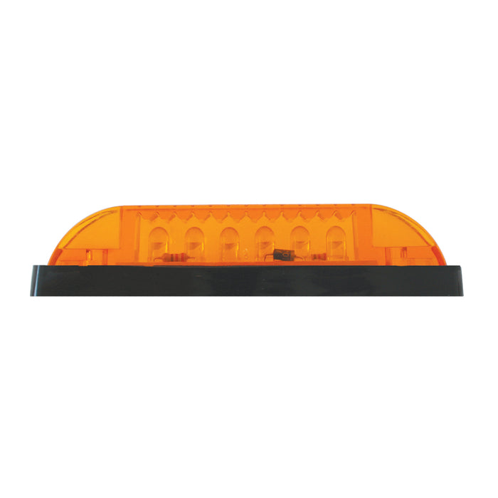Amber thin line 6 diode LED marker/clearance light
