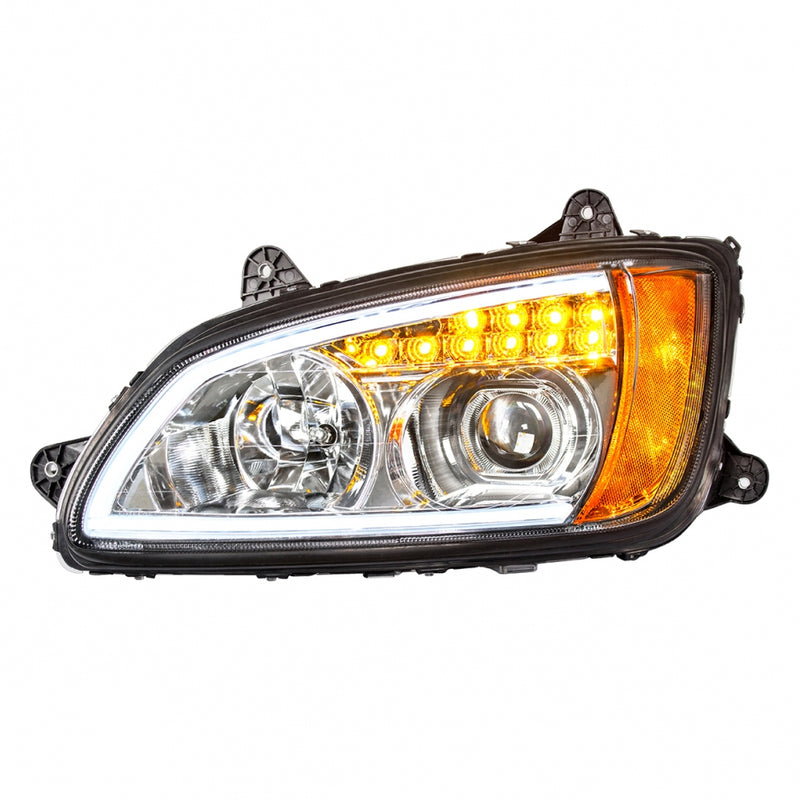 Kenworth T660 2008-2017 projection-style headlight w/LED turn signal