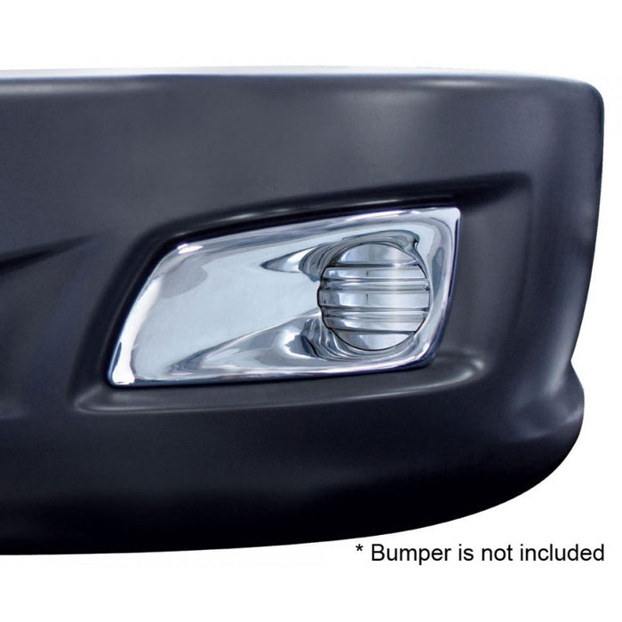 Kenworth T660 chrome plastic bumper light bezel - Driver side