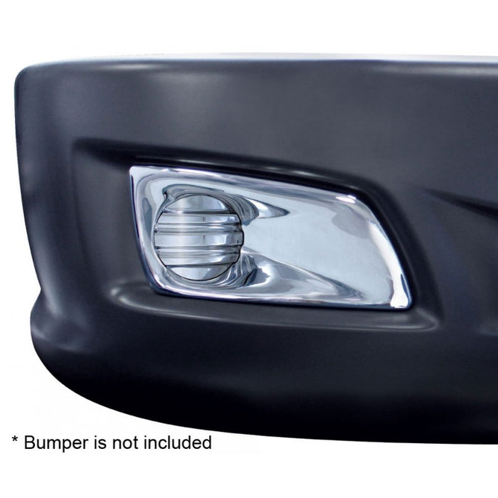 Kenworth T660 chrome plastic bumper light bezel - Passenger side