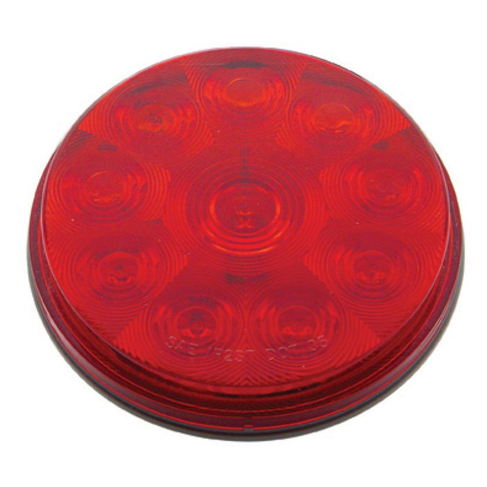 Red 4" round 10 diode LED stop/turn/tail light